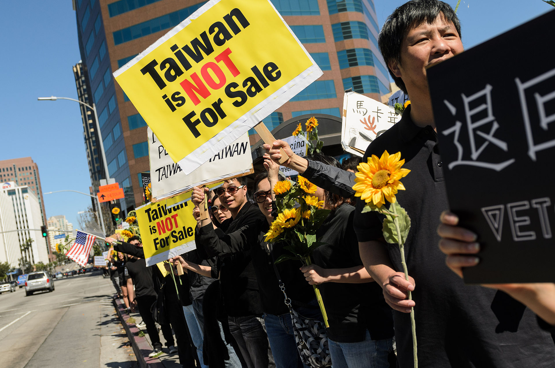 Taiwanese Student Supporter of the Sunflower Movement in Los Angeles